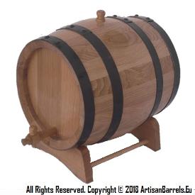 10 liter toasted oak wood barrels and casks for wine making and ageing with black hoops